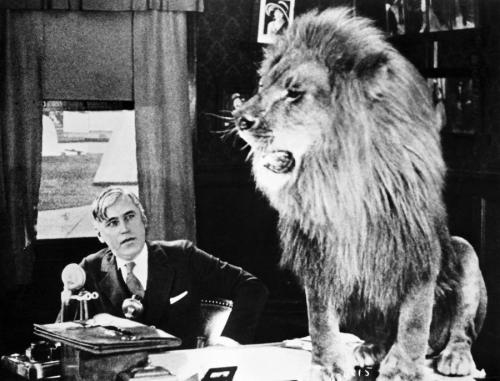 Mack Sennett y un aspirante a actor